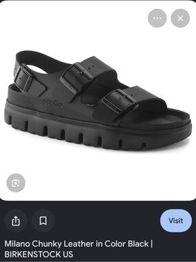 Birkenstock Milano Chunky Sandal Leather Black